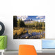 Bow River And Castle Mountain, Banff National Park, Alberta Canada Wall Mural