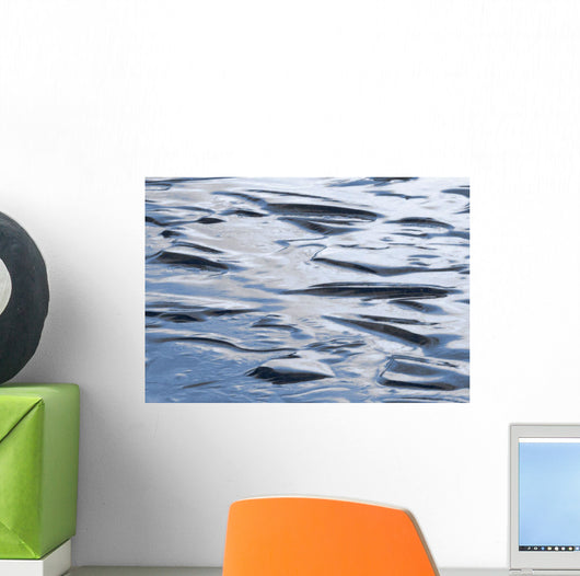 Ice Patterns On Ghost Lake Near Cochrane, Alberta Canada Wall Mural