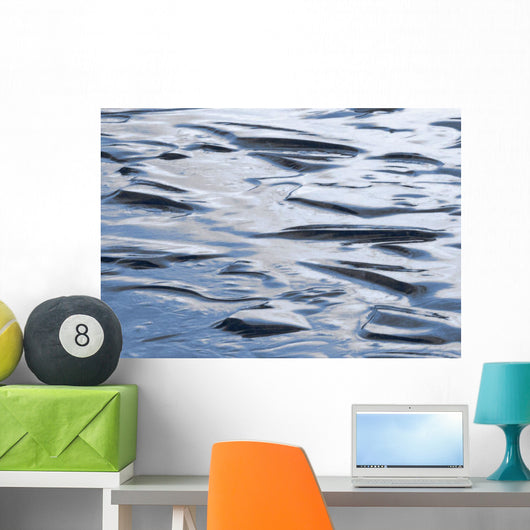 Ice Patterns On Ghost Lake Near Cochrane, Alberta Canada Wall Mural