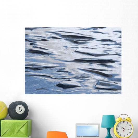 Ice Patterns On Ghost Lake Near Cochrane, Alberta Canada Wall Mural