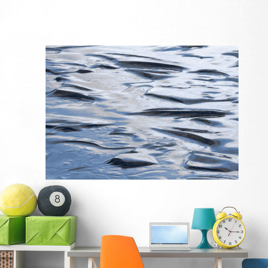 Ice Patterns On Ghost Lake Near Cochrane, Alberta Canada Wall Mural
