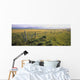 Fence And Barley Crop Wall Mural