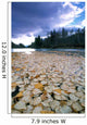 Cottonwood Leaves On Peace River, British Columbia Wall Mural