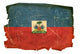 Haiti Flag old, isolated on white background. Wall Decal