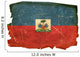 Haiti Flag old, isolated on white background. Wall Decal
