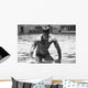 Diver Pulling Himself Out Of The Pool With Water Dripping Off Him Wall Mural