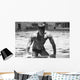 Diver Pulling Himself Out Of The Pool With Water Dripping Off Him Wall Mural