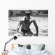 Diver Pulling Himself Out Of The Pool With Water Dripping Off Him Wall Mural