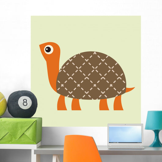 Turtle Vector Illustration Wall Mural