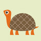 Turtle Vector Illustration Wall Mural