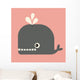 vector cute whale Wall Mural