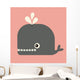 vector cute whale Wall Mural