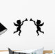 Two Angel Silhouettes Wall Decal