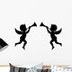 Two Angel Silhouettes Wall Decal