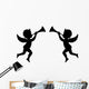Two Angel Silhouettes Wall Decal