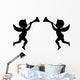 Two Angel Silhouettes Wall Decal