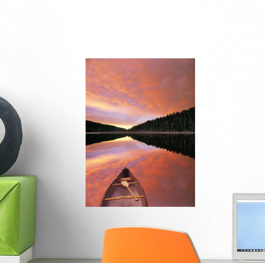 Sunrise Clouds Over Winchell Lake, Alberta, Canada Wall Mural