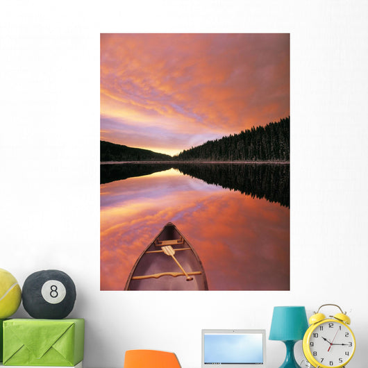 Sunrise Clouds Over Winchell Lake, Alberta, Canada Wall Mural