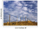 Fenceline In Pasture With Cumulus Clouds In Sky Near Cochrane Wall Mural