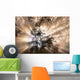 Fog And Light Beams In Aspen Forest Near Water Valley, Alberta, Canada Wall Mural
