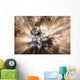 Fog And Light Beams In Aspen Forest Near Water Valley, Alberta, Canada Wall Mural