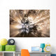 Fog And Light Beams In Aspen Forest Near Water Valley, Alberta, Canada Wall Mural