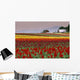 Tulip Fields In Skagit Valley, Washington State, Usa Wall Mural