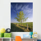 Lone Tree And Fenceline, Near Dogpound, Alberta Wall Mural