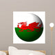 Welsh Flag Sphere White Wall Decal