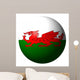 Welsh Flag Sphere White Wall Decal