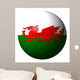 Welsh Flag Sphere White Wall Decal