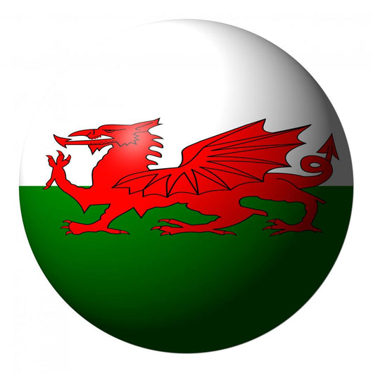 Welsh Flag Sphere White Wall Decal