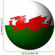 Welsh Flag Sphere White Wall Decal