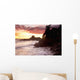 Waves At Cox Bay And Sunset Point At Sunset Near Tofino Wall Mural
