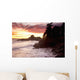 Waves At Cox Bay And Sunset Point At Sunset Near Tofino Wall Mural