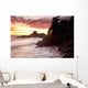 Waves At Cox Bay And Sunset Point At Sunset Near Tofino Wall Mural