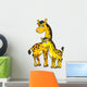Female and Baby Giraffes Wall Decal