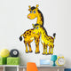 Female and Baby Giraffes Wall Decal