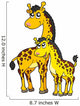 Female and Baby Giraffes Wall Decal