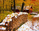 Sugar Cabin, Saint-Ferreol-Les-Neiges, Quebec Wall Mural