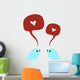 Birds with love Wall Decal