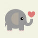 Cute Big Elephant with