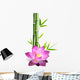 Flower of Lotus and Bamboo Wall Decal