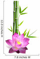 Flower of Lotus and Bamboo Wall Decal