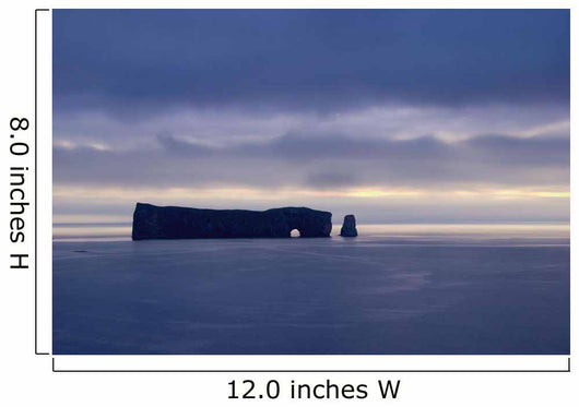 Rock Formation Perce Rock In The Water In Shades Of Blue Wall Mural