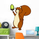 Squirrel acorn, squirrel, Wall Decal