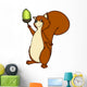 Squirrel acorn, squirrel, Wall Decal