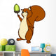 Squirrel acorn, squirrel, Wall Decal