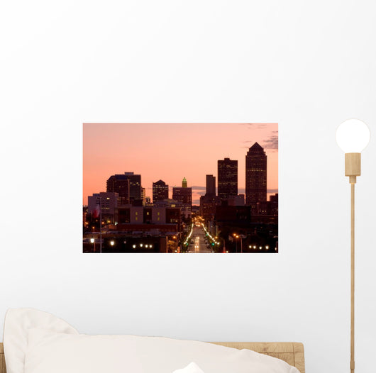 Des Moines Iowa Center Wall Decal