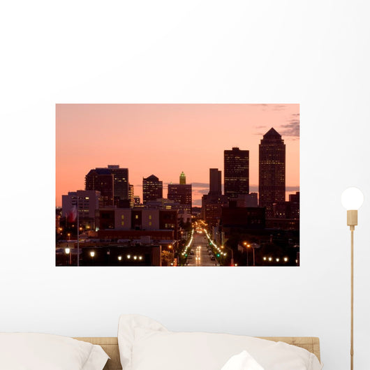 Des Moines Iowa Center Wall Decal